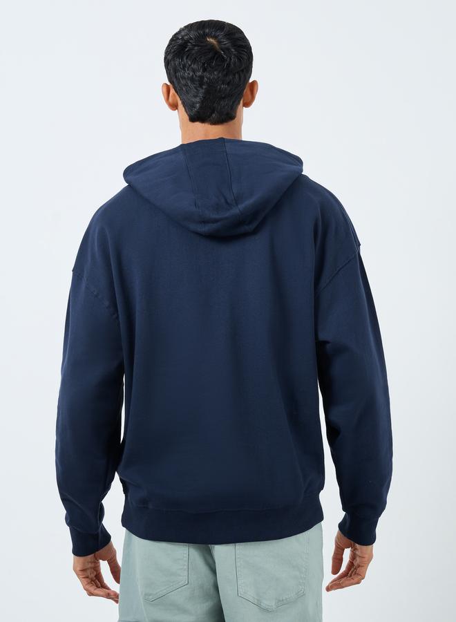 ستايلي هودي مطبوع صوف ثقيل بقصة واسعة - Image 5